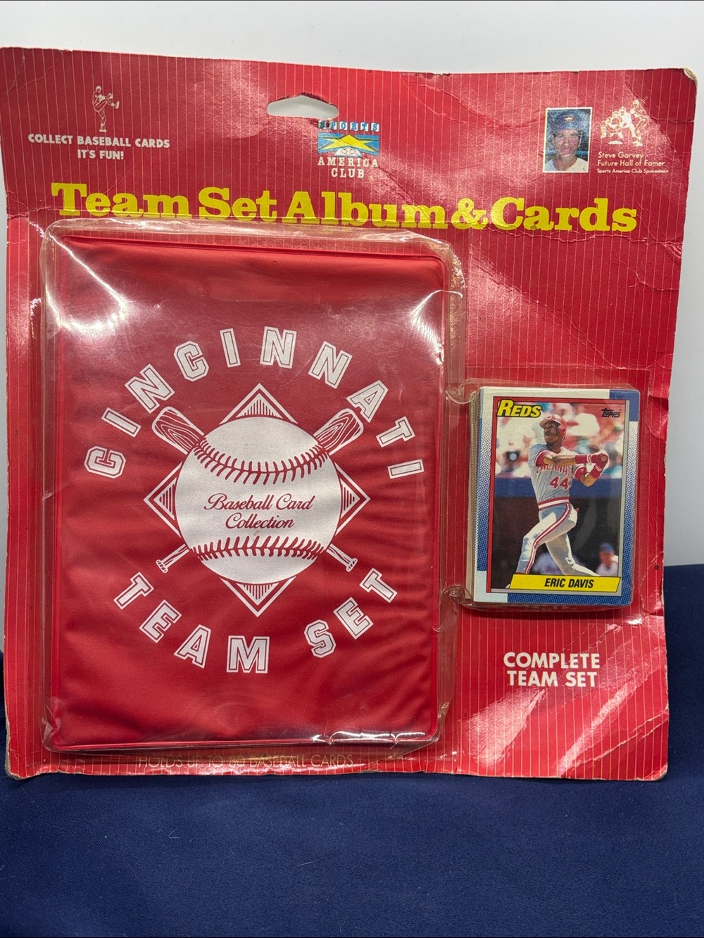 Cincinnati Team Set Baseball Card Album & cards featuring Eric Davis and others